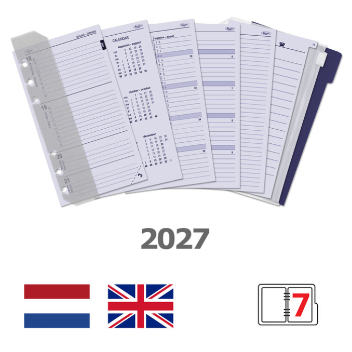 Agendavulling 2027 Kalpa Personal jaardoos 7dagen/2pagina's