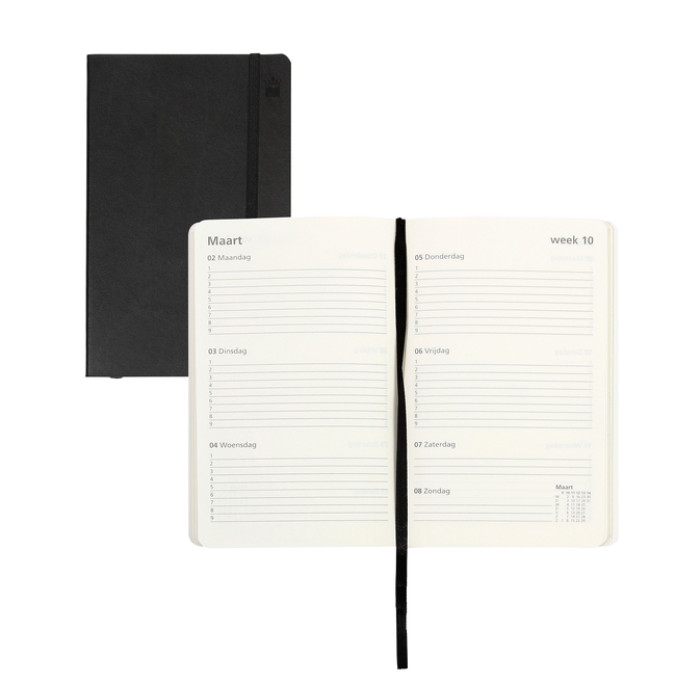 Schoolagenda 2026-2027 18mnd Ryam Studie 7dagen/2pagina's zwart