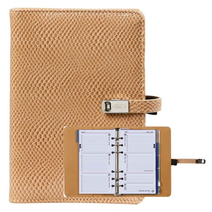 Organizer Kalpa Personal inclusief agenda 2026-2027 7dagen/2pagina's slangenprint bruin