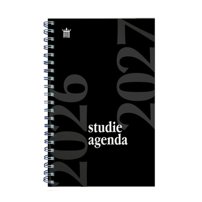Schoolagenda 2026-2027 Ryam Studie 7dagen/2pagina's spiraal zwart