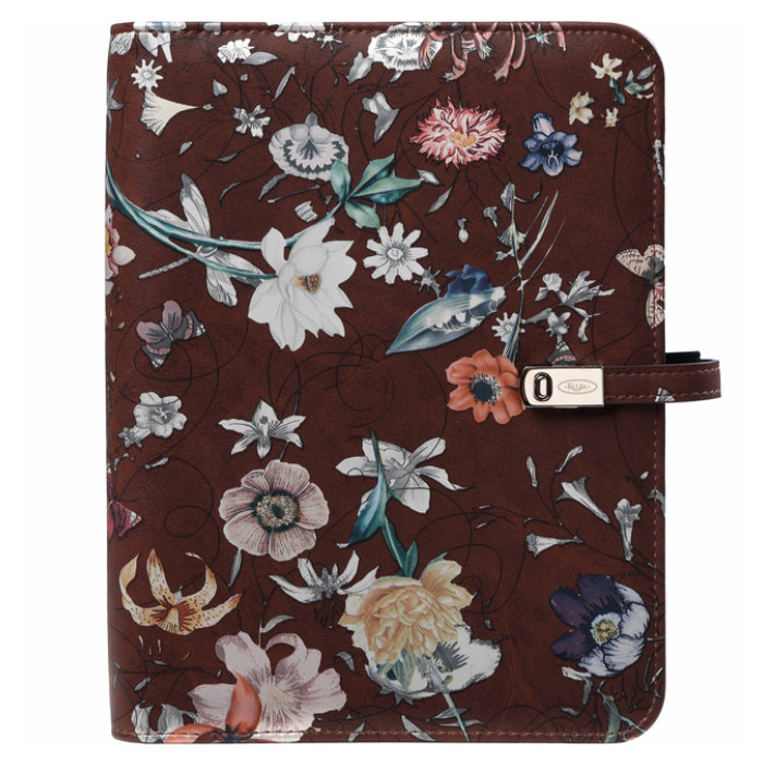 Organizer Kalpa A5 inclusief agenda 2026-2027 7dagen/2pagina's bloemenzee bruin