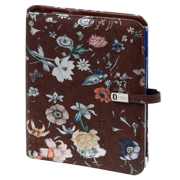 Organizer Kalpa A5 inclusief agenda 2026-2027 7dagen/2pagina's bloemenzee bruin