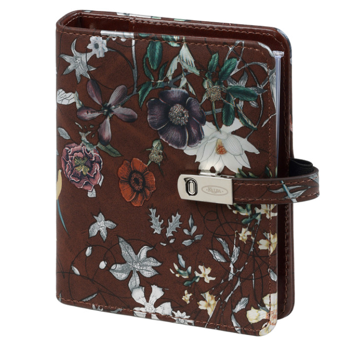 Organizer Kalpa Pocket inclusief agenda 2026-2027 7dagen/2pagina's bloemenzee bruin