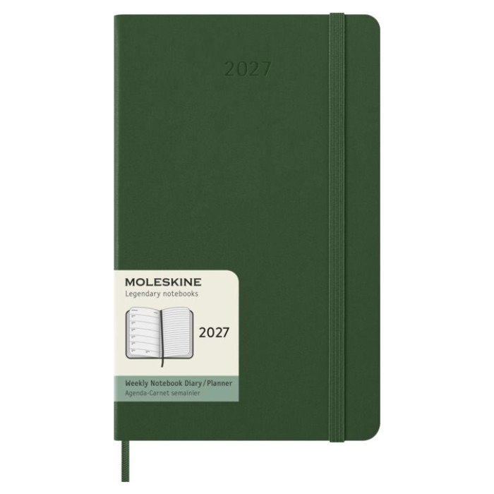 Agenda 2027 Moleskine 12M Planner Weekly 7dagen/1pagina large hc myrtle green