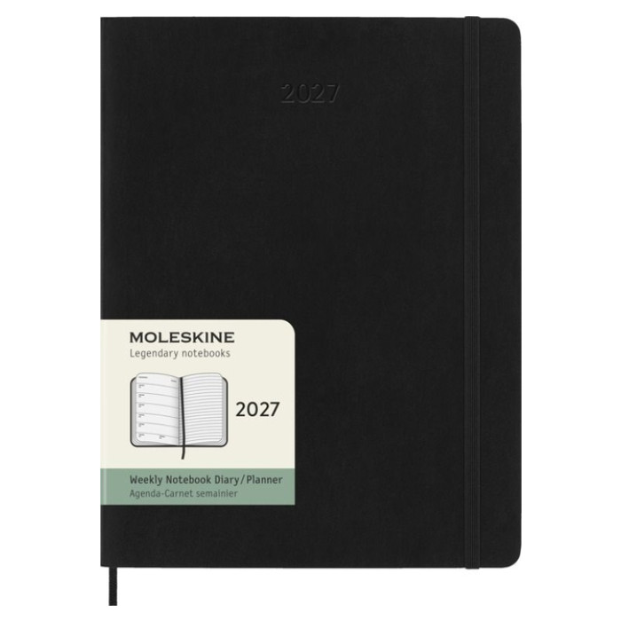 Agenda 2027 Moleskine 12M Planner Weekly 7dagen/1pagina xl sc black
