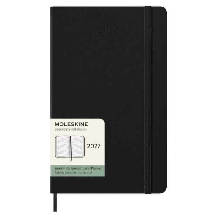 Agenda 2027 Moleskine 12M Planner Weekly 7dagen/2pagina's large hc black