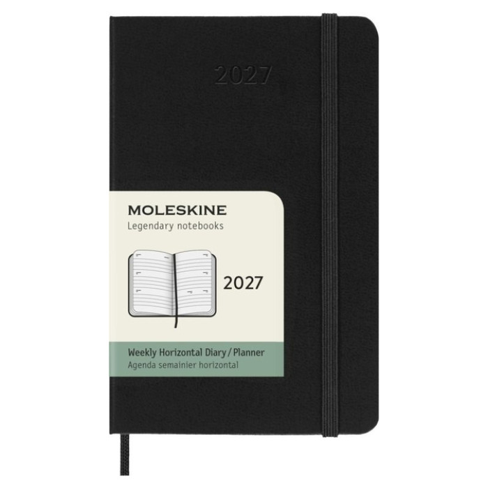 Agenda 2027 Moleskine 12M Planner Weekly 7dagen/2pagina's pocket hc black