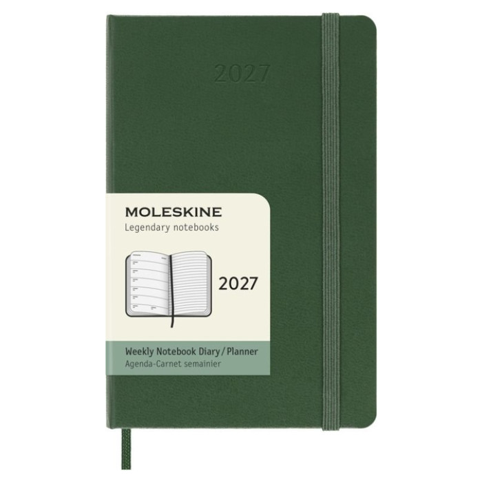 Agenda 2027 Moleskine 12M Planner Weekly 7dagen/1pagina pocket hc myrtle green