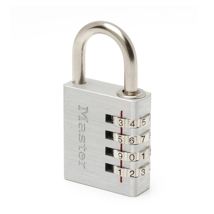 Hangslot MasterLock combinatieslot aluminium 40mm
