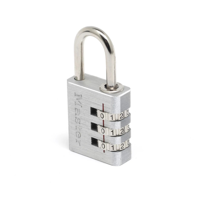 Hangslot MasterLock combinatieslot aluminium 30mm