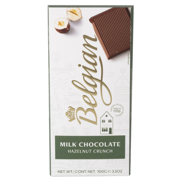 Chocolade The Belgian melk hazelnoot reep 100 gram