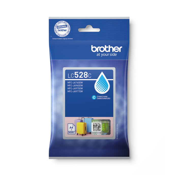 Inktcartridge Brother LC-528C blauw