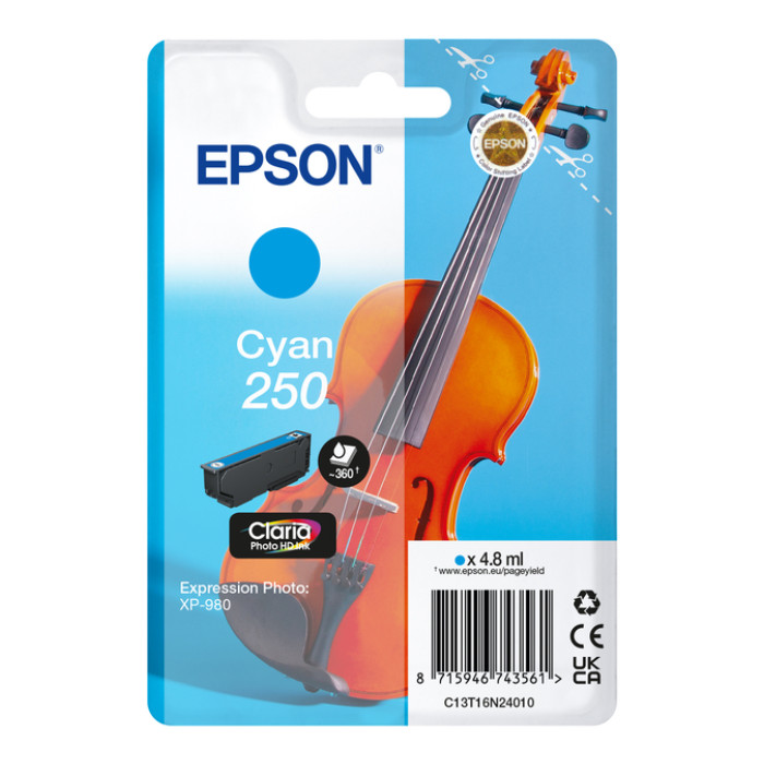 Inktcartridge Epson 250 T16N24 blauw