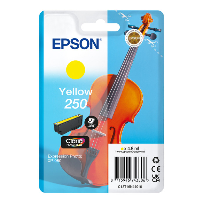 Inktcartridge Epson 250 T16N44 geel