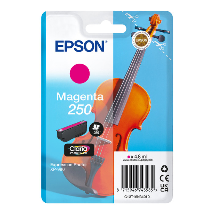Inktcartridge Epson 250 T16N34 rood