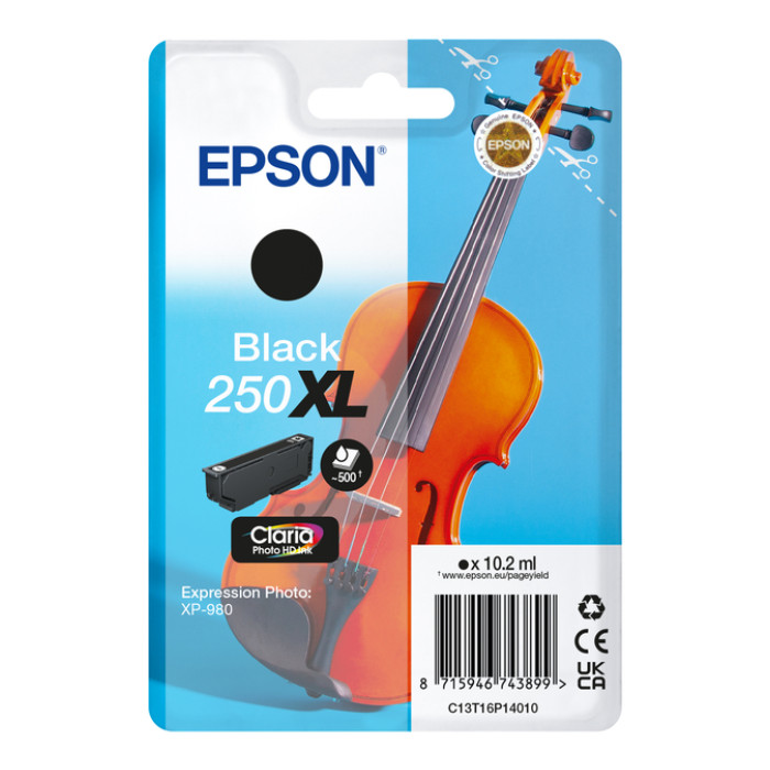 Inktcartridge Epson 250XL T16P14 zwart