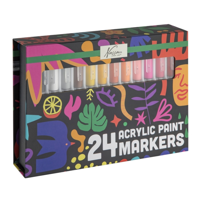 Acrylmarkers Nassau set à 24 kleuren