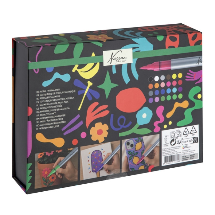 Acrylmarkers Nassau set à 24 kleuren