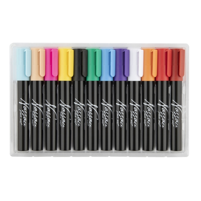Krijt en raammarkers Nassau set à 12 kleuren