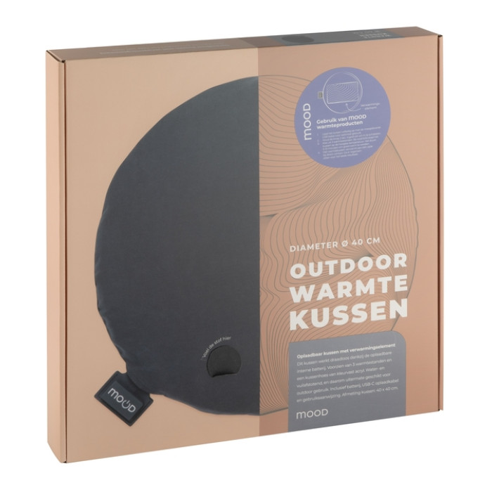 Warmtekussen Mood outdoor rond 40cm grijs