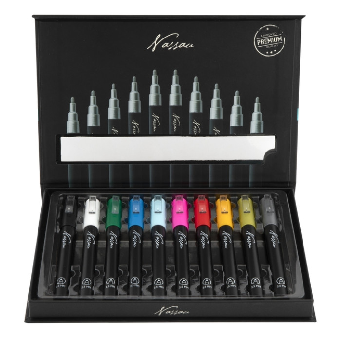 Acrylmarker Nassau set à 10 kleuren