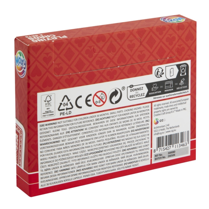 Speelkaarten Moxy set à 2 doosjes met 55 kaarten