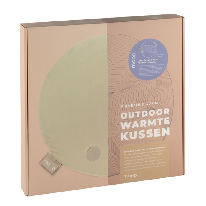 Warmtekussen Mood outdoor rond 40cm beige