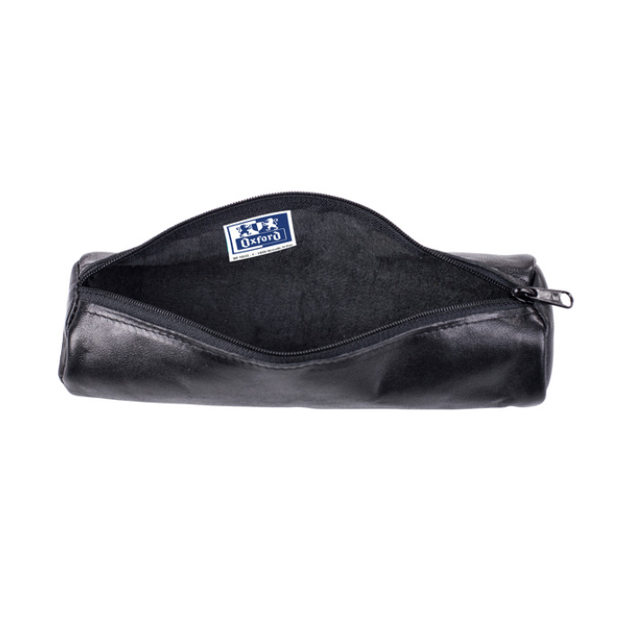 Pennenetui Oxford 22x6cm leer rond zwart