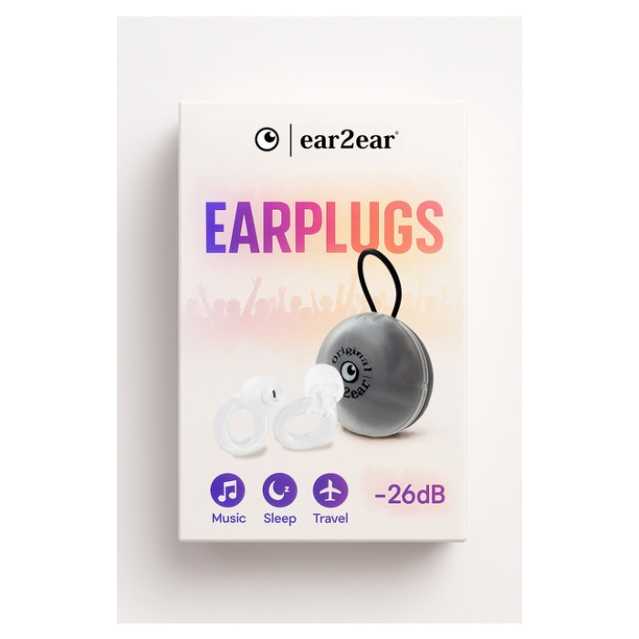 Earplug ear2ear 26dB transparant