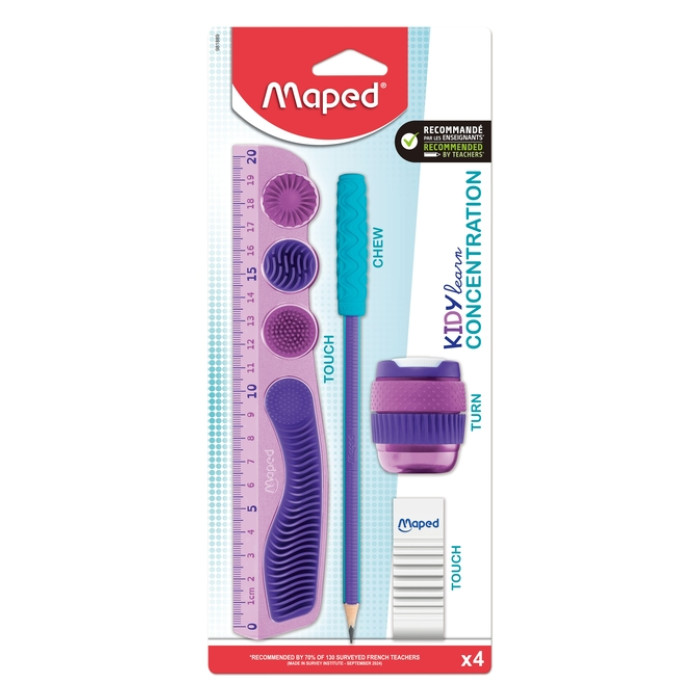 Tekenset Maped Kidy Learn Concentration set à 5 delen paars