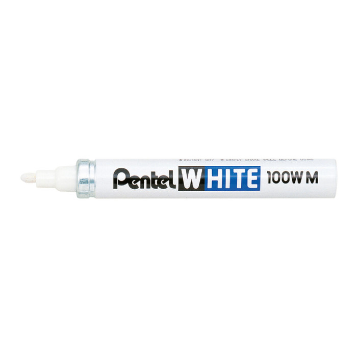 Viltstift Pentel 100W rond 2.2mm wit