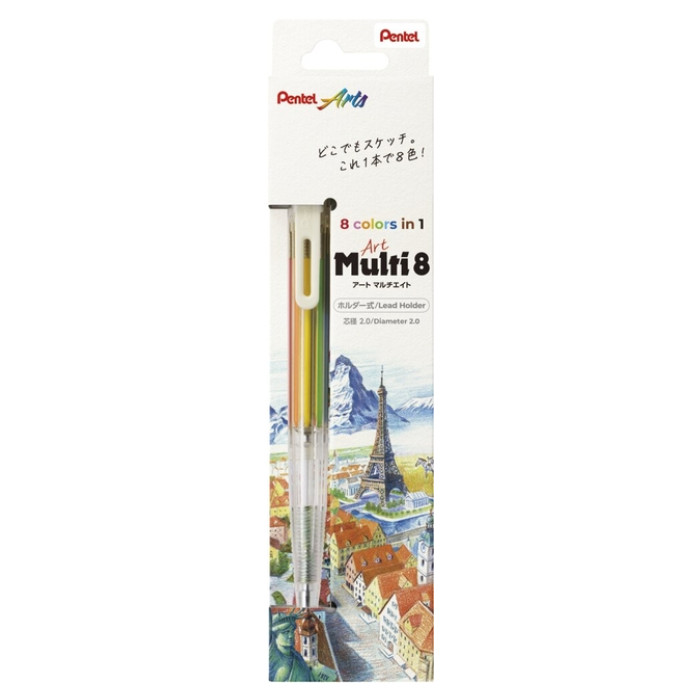 Vulpotlood Pentel XPH804 2.0mm multi 8 kleuren