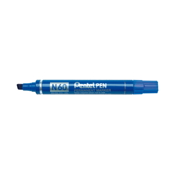 Viltstift Pentel N60 schuin 1.2-6mm blauw
