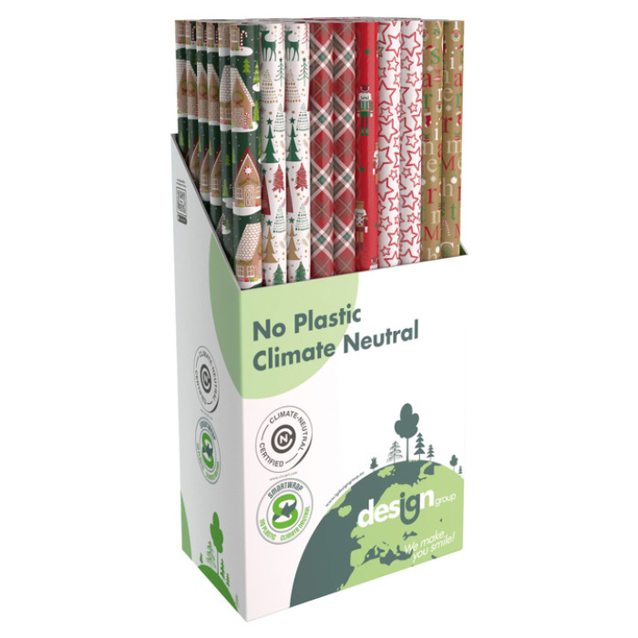 Inpakpapier IG Group Kerst 200x70cm assorti