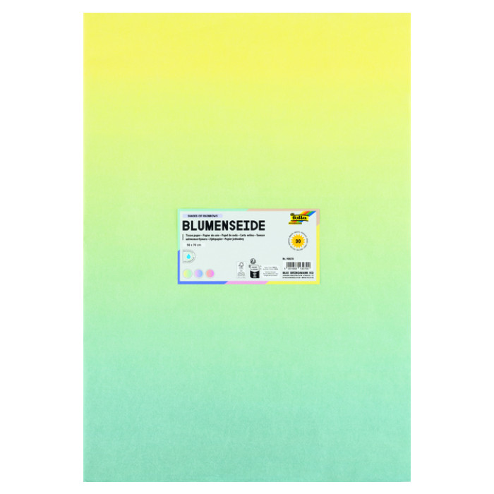 Zijdevloeipapier Folia Gradient 50x70cm 20gr 30 vel