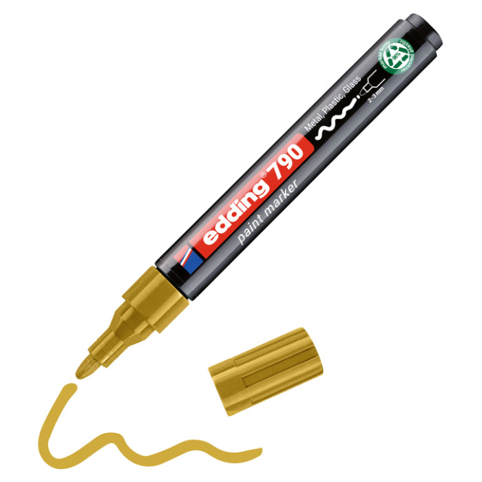 Paintmarker edding 790 PCR op alcoholbasis 2-3mm goud