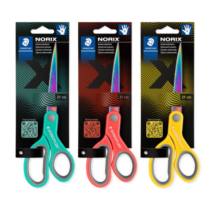 Schaar Staedtler Norix 21cm 3 kleuren assorti