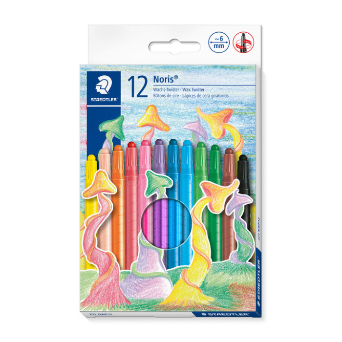 Waxpotlood Staedtler Noris twister set à 12 kleuren