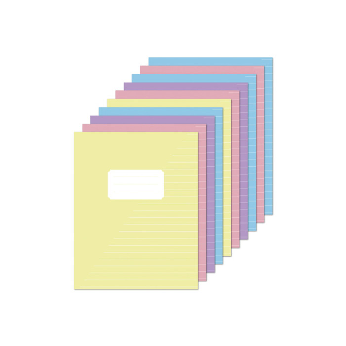 Schrift Kangaro A5 lijn 160 pagina's 60gr pastel assorti 10 stuks