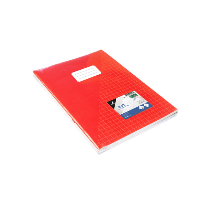 Schrift Kangaro A4 ruit 10mm 160 pagina's 60gr assorti pak  à 5 stuks