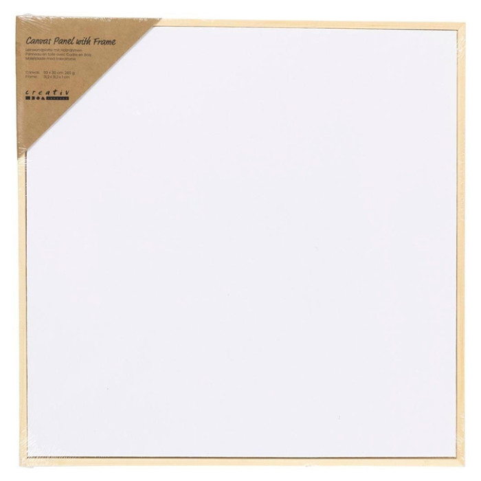 Canvaspaneel Creativ Company met lijst 300x300mm wit