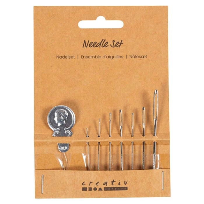 Naaldenset Creativ Company blister à 8 delen zilver