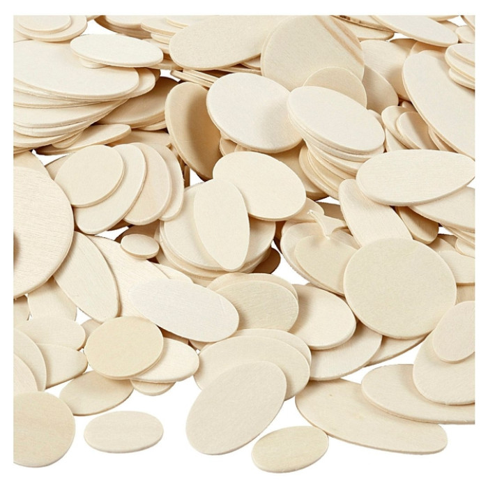 Mozaiekvormen Creativ Company rond en ovaal hout