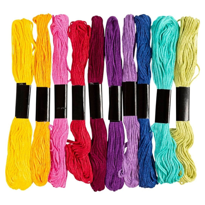 Borduurgaren Creativ Company 8mx1mm set à 10 kleuren