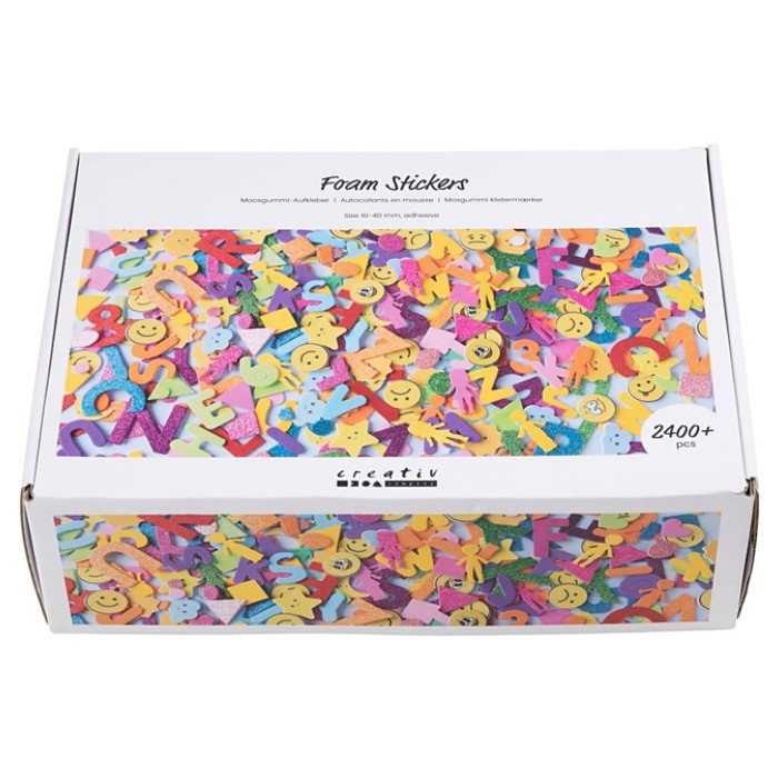 Foamstickers Creativ Company diverse vormen zelfklevend doos à 2640 stuks assorti