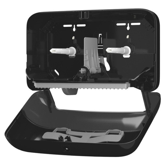 Toiletpapierdispenser Tork T7 Elevation Optiserve Coreless medium duo zwart 558068