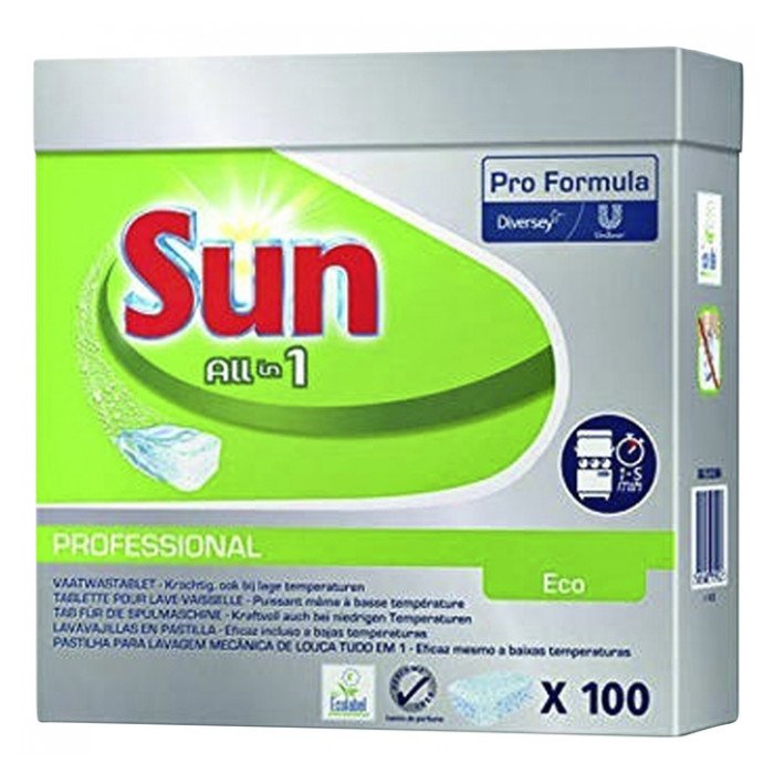 Vaatwastabletten Sun All-in-one Eco 100 stuks