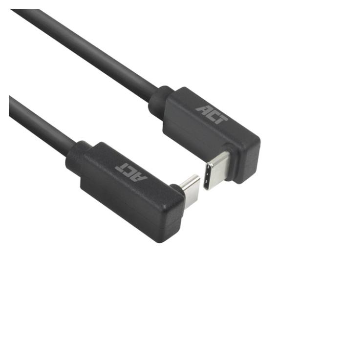 Kabel ACT USB-C hoek boven/beneden 10Gbps 1m