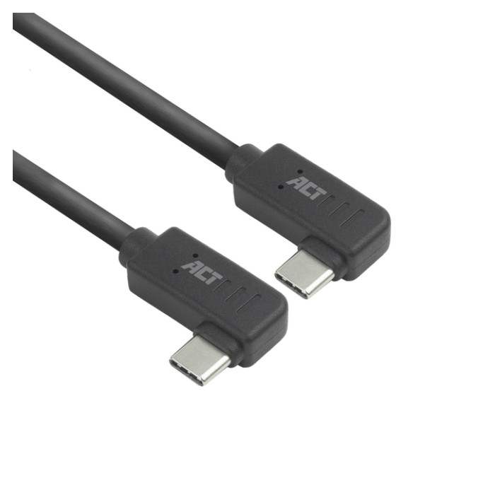 Kabel ACT USB-C hoek links/rechts 10Gbps 1m
