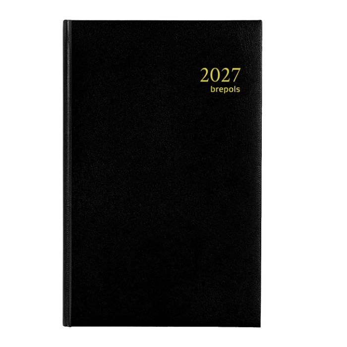Agenda 2027 Brepols Saturnus Luxe 1dag/1pagina zwart